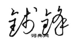 駱恆光錢鋒草書個性簽名怎么寫