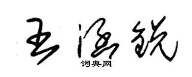 朱錫榮王涵銳草書個性簽名怎么寫