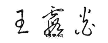 駱恆光王霞炎草書個性簽名怎么寫