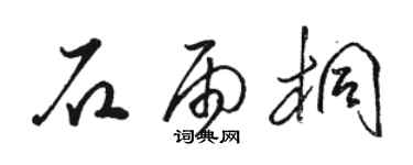 駱恆光石雨桐草書個性簽名怎么寫