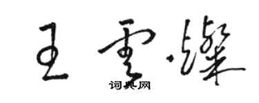 駱恆光王雲燦草書個性簽名怎么寫