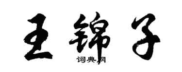 胡問遂王錦子行書個性簽名怎么寫