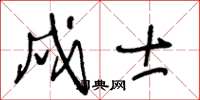 王冬齡戍士草書怎么寫