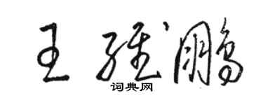 駱恆光王維鵬草書個性簽名怎么寫