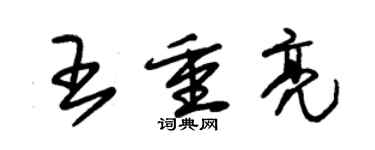 朱錫榮王重亮草書個性簽名怎么寫