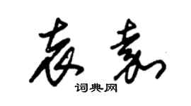 朱錫榮袁嘉草書個性簽名怎么寫