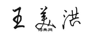 駱恆光王美洪行書個性簽名怎么寫