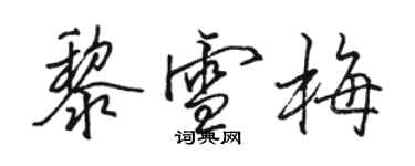 駱恆光黎雪梅行書個性簽名怎么寫