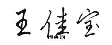 駱恆光王佳寶行書個性簽名怎么寫