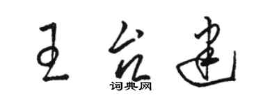 駱恆光王台建草書個性簽名怎么寫