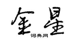 曾慶福金星行書個性簽名怎么寫