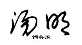 朱錫榮湯明草書個性簽名怎么寫