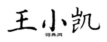 丁謙王小凱楷書個性簽名怎么寫
