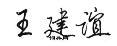 駱恆光王建誼行書個性簽名怎么寫