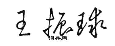 駱恆光王振球草書個性簽名怎么寫