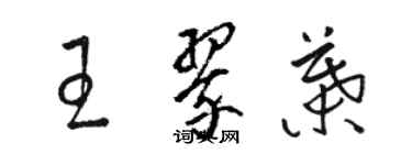 駱恆光王翠葉草書個性簽名怎么寫