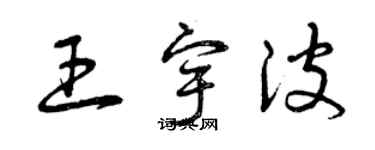 曾慶福王宇波草書個性簽名怎么寫