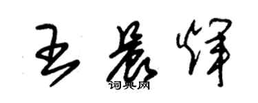 朱錫榮王晨輝草書個性簽名怎么寫