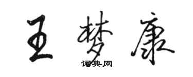 駱恆光王夢康行書個性簽名怎么寫