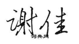 駱恆光謝佳行書個性簽名怎么寫