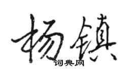 駱恆光楊鎮行書個性簽名怎么寫