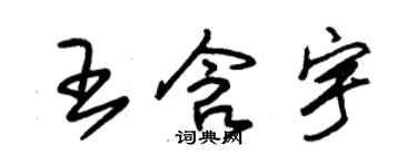 朱錫榮王含宇草書個性簽名怎么寫