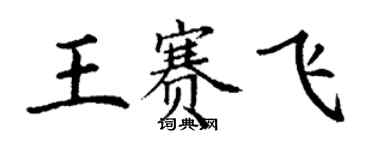 丁謙王賽飛楷書個性簽名怎么寫