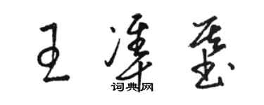 駱恆光王準基草書個性簽名怎么寫