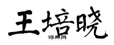 翁闓運王培曉楷書個性簽名怎么寫