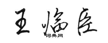 駱恆光王臨臣行書個性簽名怎么寫