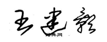 朱錫榮王建影草書個性簽名怎么寫