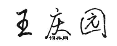 駱恆光王慶園行書個性簽名怎么寫