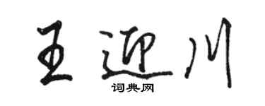 駱恆光王迎川行書個性簽名怎么寫