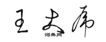 駱恆光王大虎草書個性簽名怎么寫