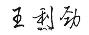 駱恆光王利勁行書個性簽名怎么寫