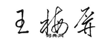 駱恆光王梅屏草書個性簽名怎么寫
