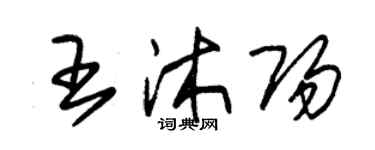 朱錫榮王沐陽草書個性簽名怎么寫