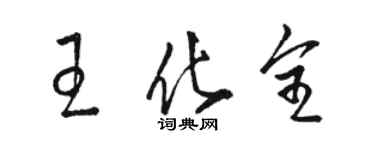 駱恆光王化全草書個性簽名怎么寫