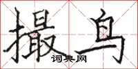 駱恆光撮鳥楷書怎么寫