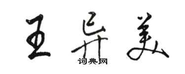 駱恆光王異美行書個性簽名怎么寫