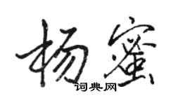 駱恆光楊蜜行書個性簽名怎么寫