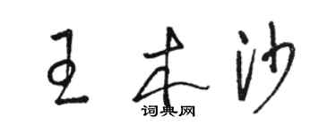 駱恆光王木沙草書個性簽名怎么寫