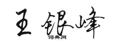 駱恆光王銀峰行書個性簽名怎么寫