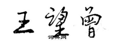 曾慶福王望曾行書個性簽名怎么寫