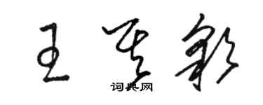 駱恆光王其彩草書個性簽名怎么寫