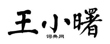 翁闓運王小曙楷書個性簽名怎么寫