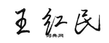駱恆光王紅民行書個性簽名怎么寫