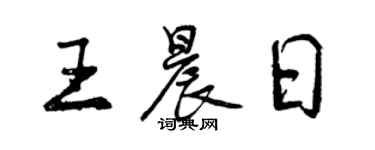 曾慶福王晨日行書個性簽名怎么寫