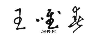 駱恆光王唯春草書個性簽名怎么寫