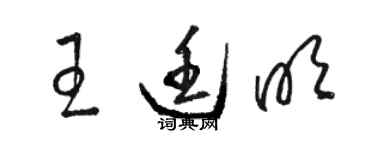 駱恆光王廷明草書個性簽名怎么寫